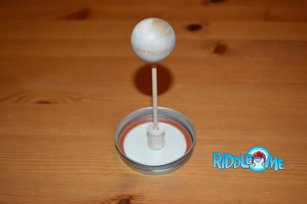 Hot glue on the head