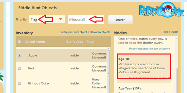 Create a Minecraft scavenger hunt party activity